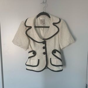 Nanette Lepore Suit Boucle Ivory / Cream Size 4